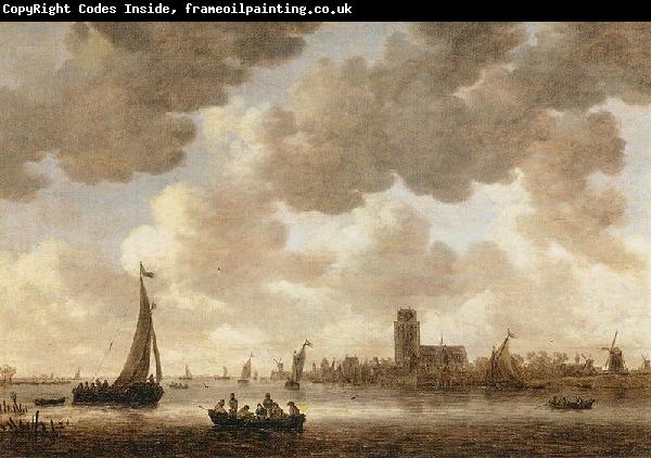Jan van Goyen The Meuse at Dordrecht with the Grote Kerk.